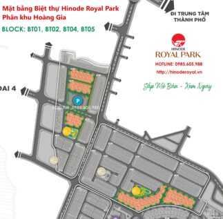 Mặt bằng Biệt Thự Hinode Royal Park - Phân Khu Hoàng Gia