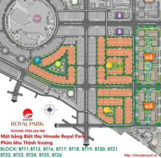 Mặt bằng Biệt Thự Hinode Royal Park - Phân Khu Thịnh Vượng