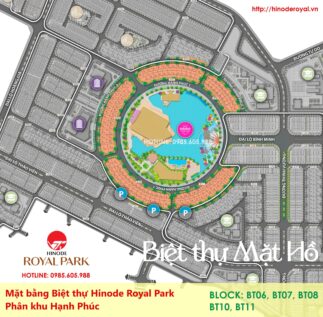 Mặt bằng Biệt Thự Hinode Royal Park - Phân Khu Hạnh Phúc