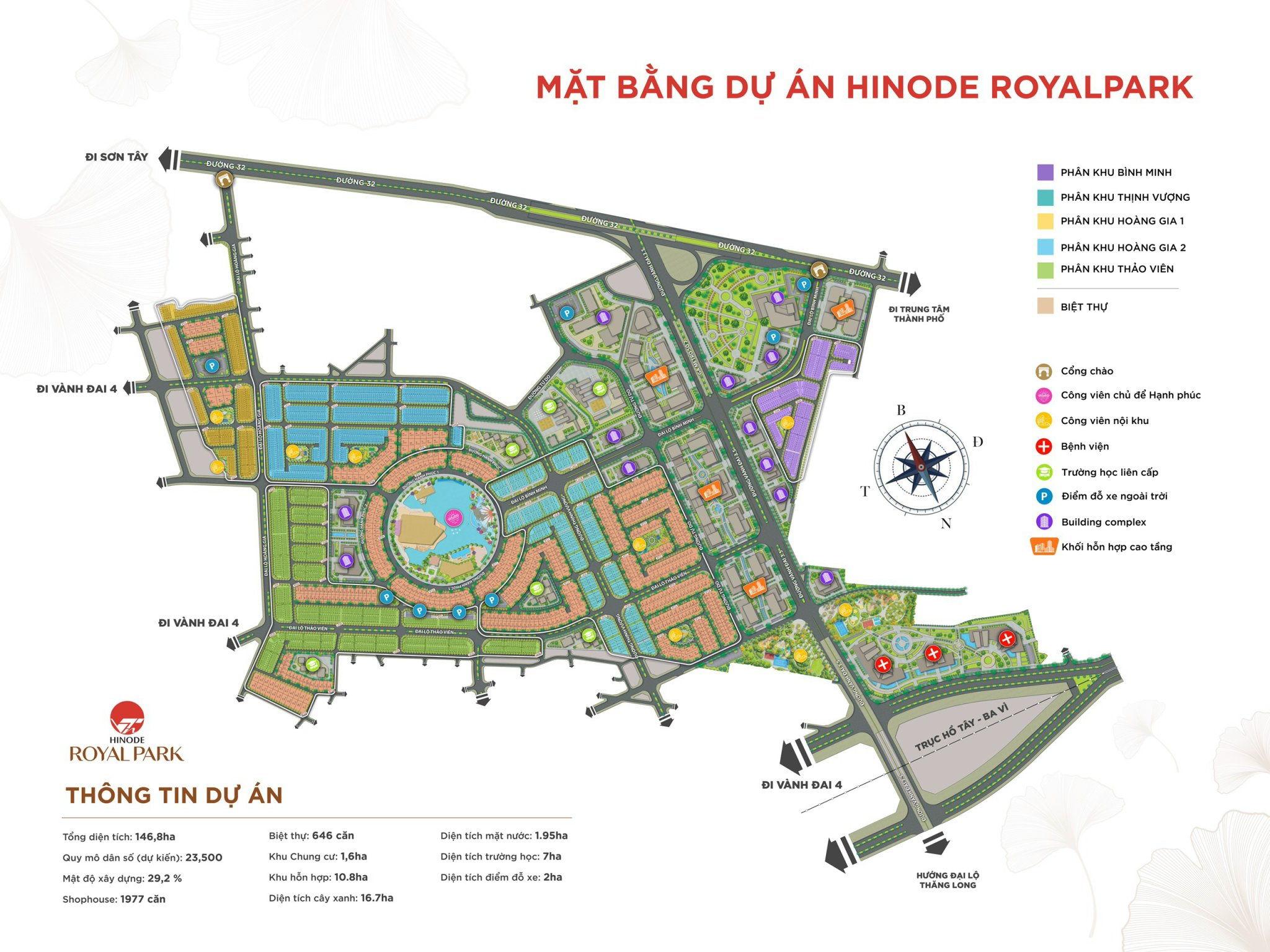 Tổng mặt bằng dự án Hinode Royal Park